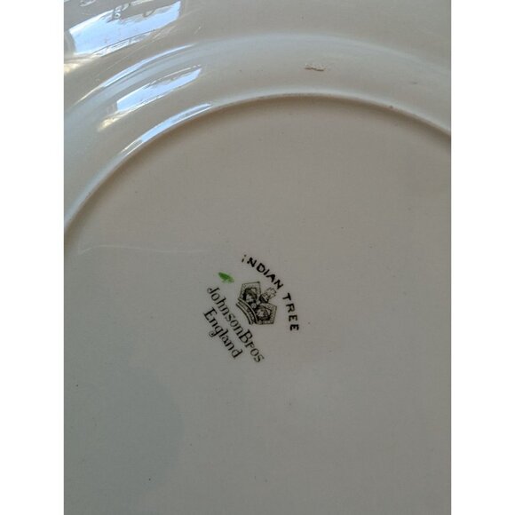Johnson Bros "Indian Tree" 9-Inch Decorative Plate England Floral Motif Vintage - Picture 5 of 6